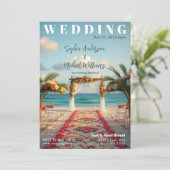 Magazine Hoesje Beach Wedding Kaart (Staand voorkant)