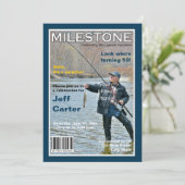 Magazine Hoesje Birthday Party Invitation Kaart (Staand voorkant)