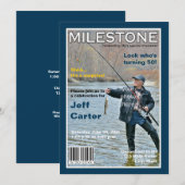 Magazine Hoesje Birthday Party Invitation Kaart (Voorkant / Achterkant)