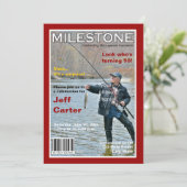 Magazine Hoesje Birthday Party Invitation Kaart (Staand voorkant)