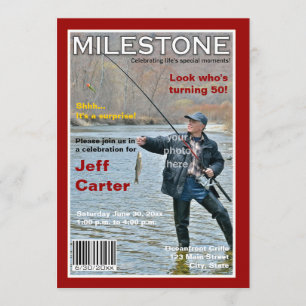 Magazine Hoesje Birthday Party Invitation Kaart