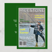 Magazine Hoesje Birthday Party Invitation Kaart (Voorkant / Achterkant)