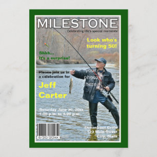 Magazine Hoesje Birthday Party Invitation Kaart