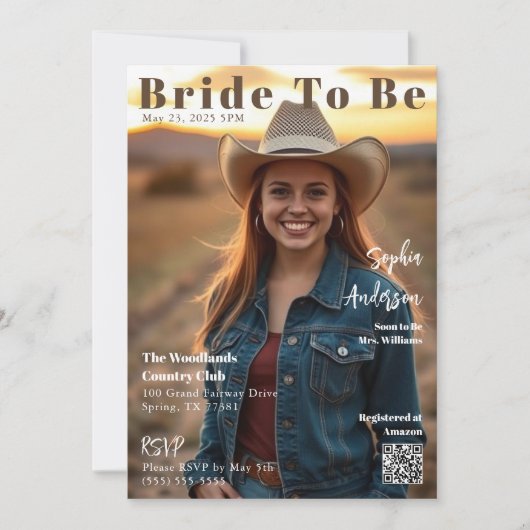 Magazine Hoesje Bride to Be-Invitation Kaart (Voorkant)