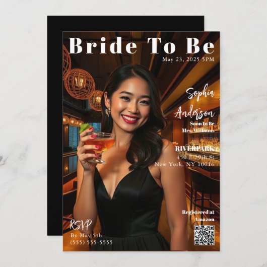 Magazine Hoesje Bride to Be-Invitation Kaart (Voorkant / Achterkant)