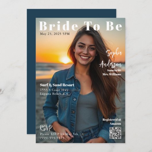 Magazine Hoesje Bride to Be-Invitation Kaart (Voorkant / Achterkant)