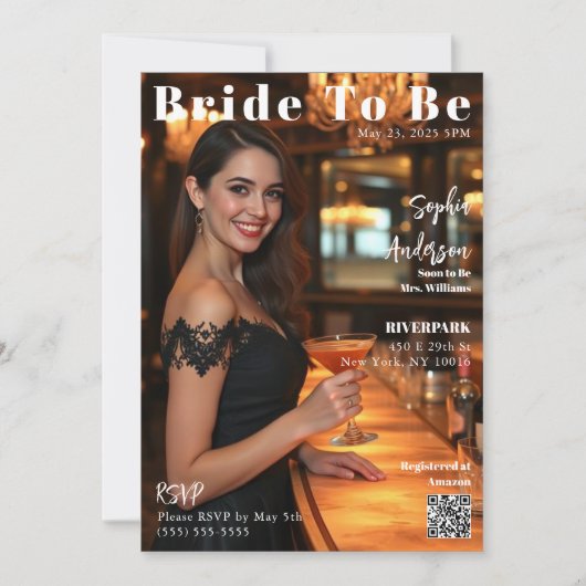 Magazine Hoesje Bride to Be-Invitation Kaart (Voorkant)