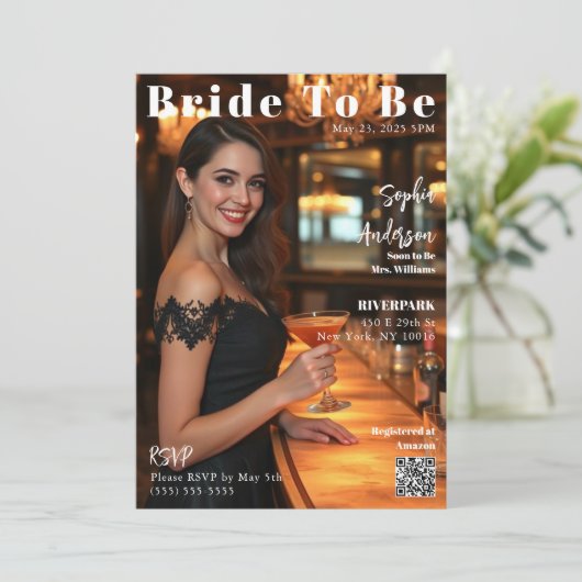 Magazine Hoesje Bride to Be-Invitation Kaart (Staand voorkant)