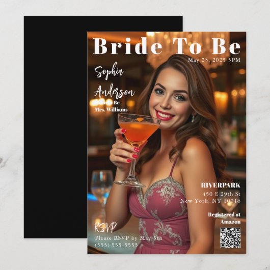 Magazine Hoesje Bride to Be-Invitation Kaart (Voorkant / Achterkant)