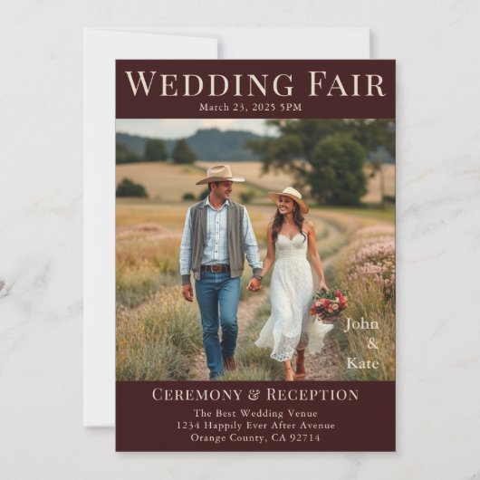 Magazine Hoesje bruiloft in het land Kaart (Voorkant)