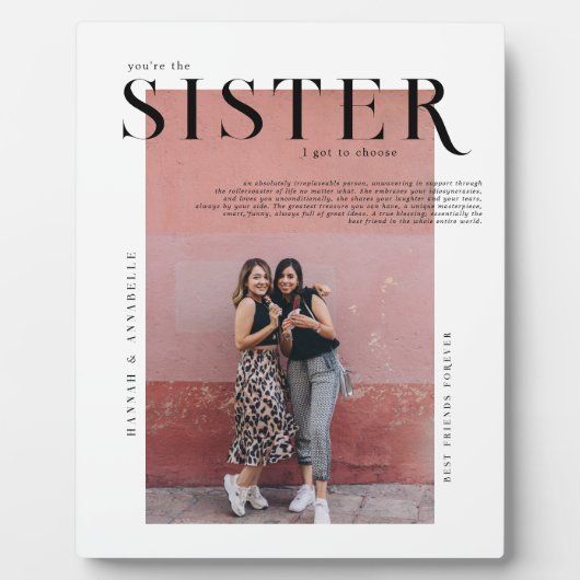Magazine Hoesje | Cadeau voor zusters Fotocollage Fotoplaat (Voorkant)