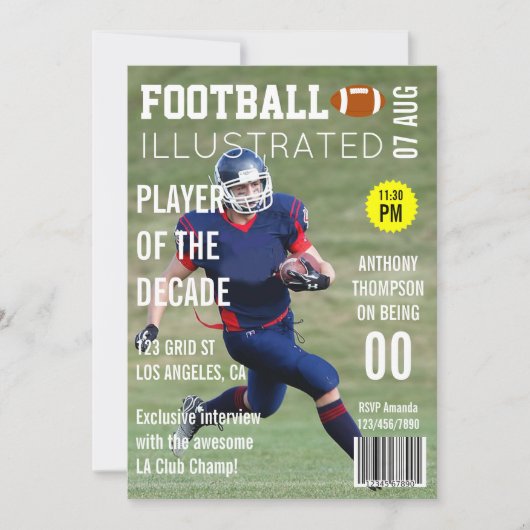 Magazine Hoesje Celebrity Footballer Birthday Part Kaart (Voorkant)