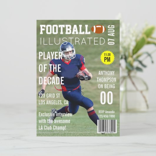 Magazine Hoesje Celebrity Footballer Birthday Part Kaart (Staand voorkant)