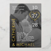 Magazine Hoesje donker foto Modern minimalist Folie Uitnodiging (Voorkant)