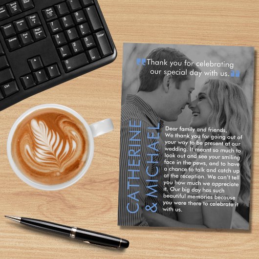 Magazine Hoesje donker foto Modern minimalistisch Bedankkaart