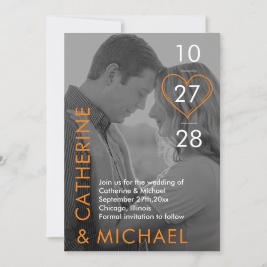 Magazine Hoesje donkere foto Modern minimalistisch Save The Date (Voorkant)