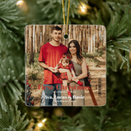Magazine Hoesje Eerste kerst als groeiende familie Keramisch Ornament