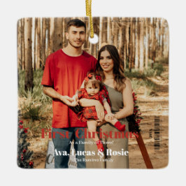 Magazine Hoesje Eerste kerst als groeiende familie Keramisch Ornament