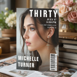 Magazine Hoesje Foto 30ste Verjaardagsfeest Kaart