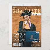 Magazine Hoesje Foto Afstudeerfeest Kaart (Voorkant)