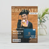 Magazine Hoesje Foto Afstudeerfeest Kaart (Staand voorkant)