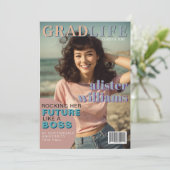 Magazine Hoesje Foto Afstuderen Aankondiging (Staand voorkant)