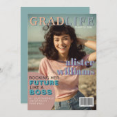 Magazine Hoesje Foto Afstuderen Aankondiging (Voorkant / Achterkant)