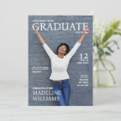 Magazine Hoesje Foto Afstuderen Aankondiging (Staand voorkant)