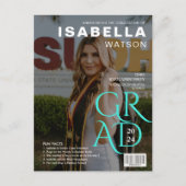 Magazine Hoesje Foto Afstuderen Aankondiging Briefkaart (Voorkant)