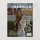 Magazine Hoesje Foto Afstuderen Aankondiging Briefkaart (Voorkant)