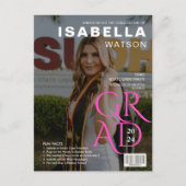 Magazine Hoesje Foto Afstuderen Aankondiging Briefkaart (Voorkant)