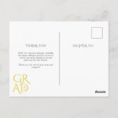 Magazine Hoesje Foto Afstuderen Aankondiging Briefkaart (Achterkant)