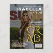 Magazine Hoesje Foto Afstuderen Aankondiging Briefkaart (Voorkant)