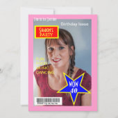 Magazine Hoesje Foto van Birthday Party Kaart (Voorkant)