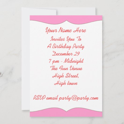 Magazine Hoesje Foto van Birthday Party Kaart (Achterkant)