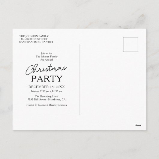 Magazine Hoesje Foto Xmas Party Sla de datum op Feestdagenkaart (Achterkant)