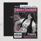 Magazine Hoesje Fuchsia Sweet Sixteen-uitvindingen Kaart (Voorkant / Achterkant)