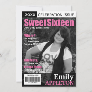Magazine Hoesje Fuchsia Sweet Sixteen-uitvindingen Kaart