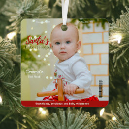 Magazine Hoesje mijn eerste kerst mijlpaal Metalen Ornament