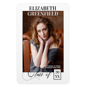 Magazine Hoesje Modern Afstuderen Aankondiging Magneet