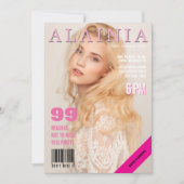 Magazine Hoesje Party Evenement Foto Uitnodigen Kaart (Voorkant)