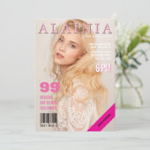 Magazine Hoesje Party Evenement Foto Uitnodigen Kaart (Staand voorkant)