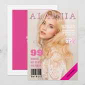 Magazine Hoesje Party Evenement Foto Uitnodigen Kaart (Voorkant / Achterkant)