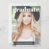 Magazine Hoesje Photo Afstuderen Invitation Kaart (Voorkant)