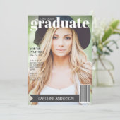 Magazine Hoesje Photo Afstuderen Invitation Kaart (Staand voorkant)