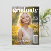 Magazine Hoesje Photo Afstuderen Invitation Kaart (Staand voorkant)