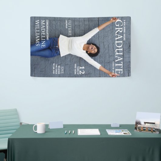 Magazine Hoesje Photo Afstuderen Spandoek (Beurs)