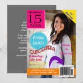 Magazine Hoesje Quinceanera 15e uitnodiging (Voorkant / Achterkant)