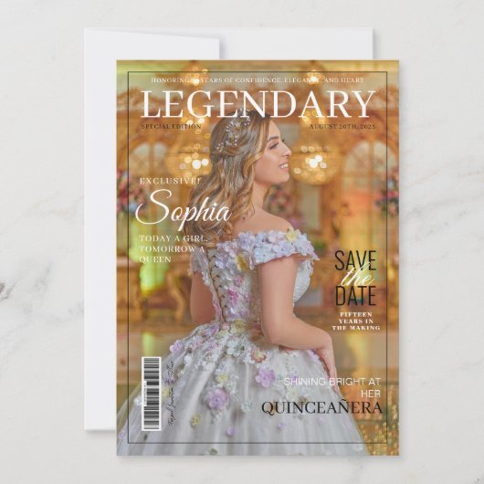 Magazine Hoesje Quinceanera Sla de datum op Kaart (Voorkant)