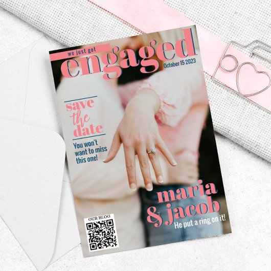 Magazine Hoesje Sla de datum foto aankondiging